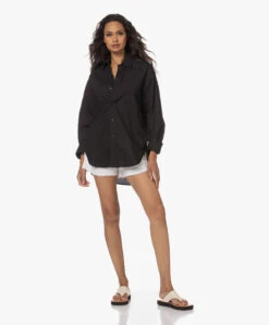 Citizens Of Humanity Kayla Katoenen Poplin Overhemd - Zwart -Mode Kleding 230727 0255f19e d212 42d4 9717 8c6188bdbc13