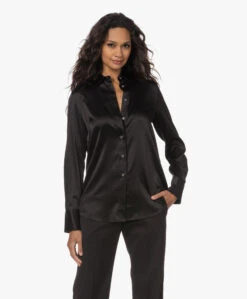 Filippa K Eira Zijden Blouse - Zwart -Mode Kleding 230727 165fe22f 06d2 46a5 a69d 3d690ef121e4