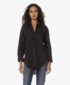 Citizens Of Humanity Kayla Katoenen Poplin Overhemd - Zwart -Mode Kleding 230727 270035e4 4a89 47b7 b5b1 7721648e84ee