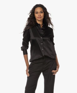 Filippa K Eira Zijden Blouse - Zwart
