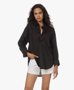 Citizens Of Humanity Kayla Katoenen Poplin Overhemd - Zwart -Mode Kleding 230727 4f2c07a6 316e 43d8 a6c6 74f5edb7c1de