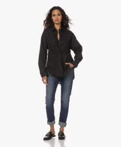 Citizens Of Humanity Kayla Katoenen Poplin Overhemd - Zwart -Mode Kleding 230727 bbe4c49a 07c1 4f15 985d 7ebbb7332c74