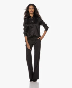 Filippa K Eira Zijden Blouse - Zwart -Mode Kleding 230727 c790025e ab69 4ae7 b786 3b0905f2b5c2