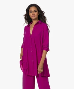 Japantky Emi Travel Jersey A-Lijn Tuniekblouse - Cyclam