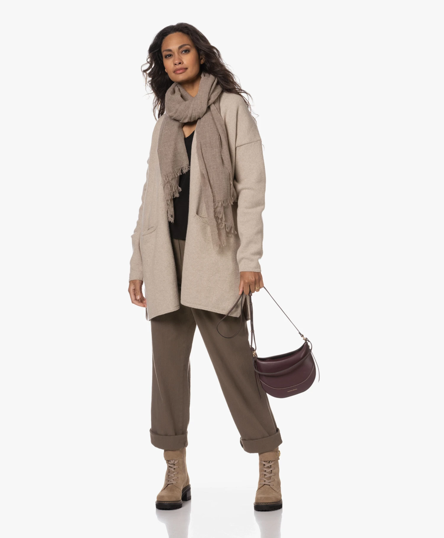 See By Chloé Mallory Enkellaarzen - Donkerbeige 2 See By Chloé Mallory Enkellaarzen - Donkerbeige - Afbeelding 2