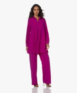 Japantky Emi Travel Jersey A-Lijn Tuniekblouse - Cyclam -Mode Kleding 230801 9abe00c7 fcc5 43c8 b358 d90b646c9979