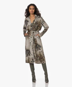 Diega Rya Viscose Blousejurk Met Print - Multi