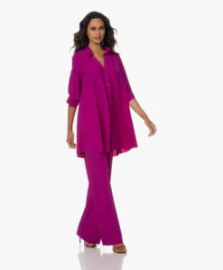 Japantky Emi Travel Jersey A-Lijn Tuniekblouse - Cyclam -Mode Kleding 230801 bde449dd b0ef 4fc8 b439 571178b156da