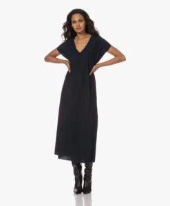 Japantky Hikari Travel Jersey Maxi Jurk - Zwartblauw -Mode Kleding 230802 1ed02374 503f 455f a70a 651590b761ad