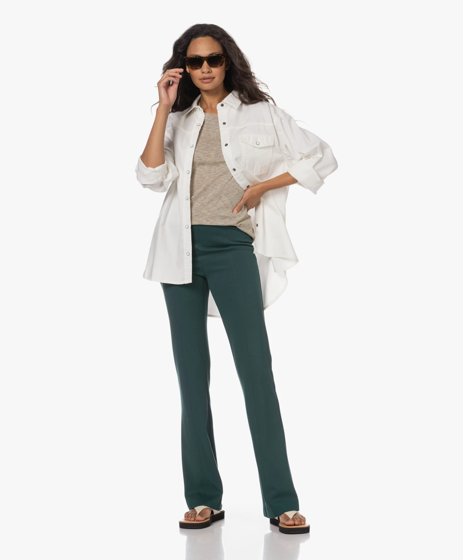 Anine Bing Sloan Denim Shacket - Ivoor 2 Anine Bing Sloan Denim Shacket - Ivoor - Afbeelding 2