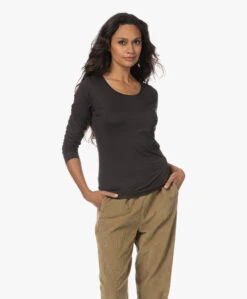 No Man'S Land Jersey Longsleeve T-Shirt - Dark Mocha -Mode Kleding 230802 5c28ac49 6cd5 475f ba1d f53d4110051b