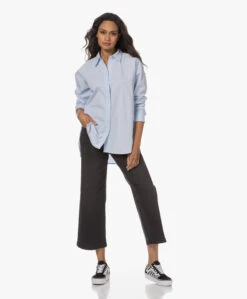 No Man'S Land Katoenen Raglan Overhemdblouse - Powder Blue -Mode Kleding 230802 5dad0c77 d083 4ece b893 a9f76b32262a