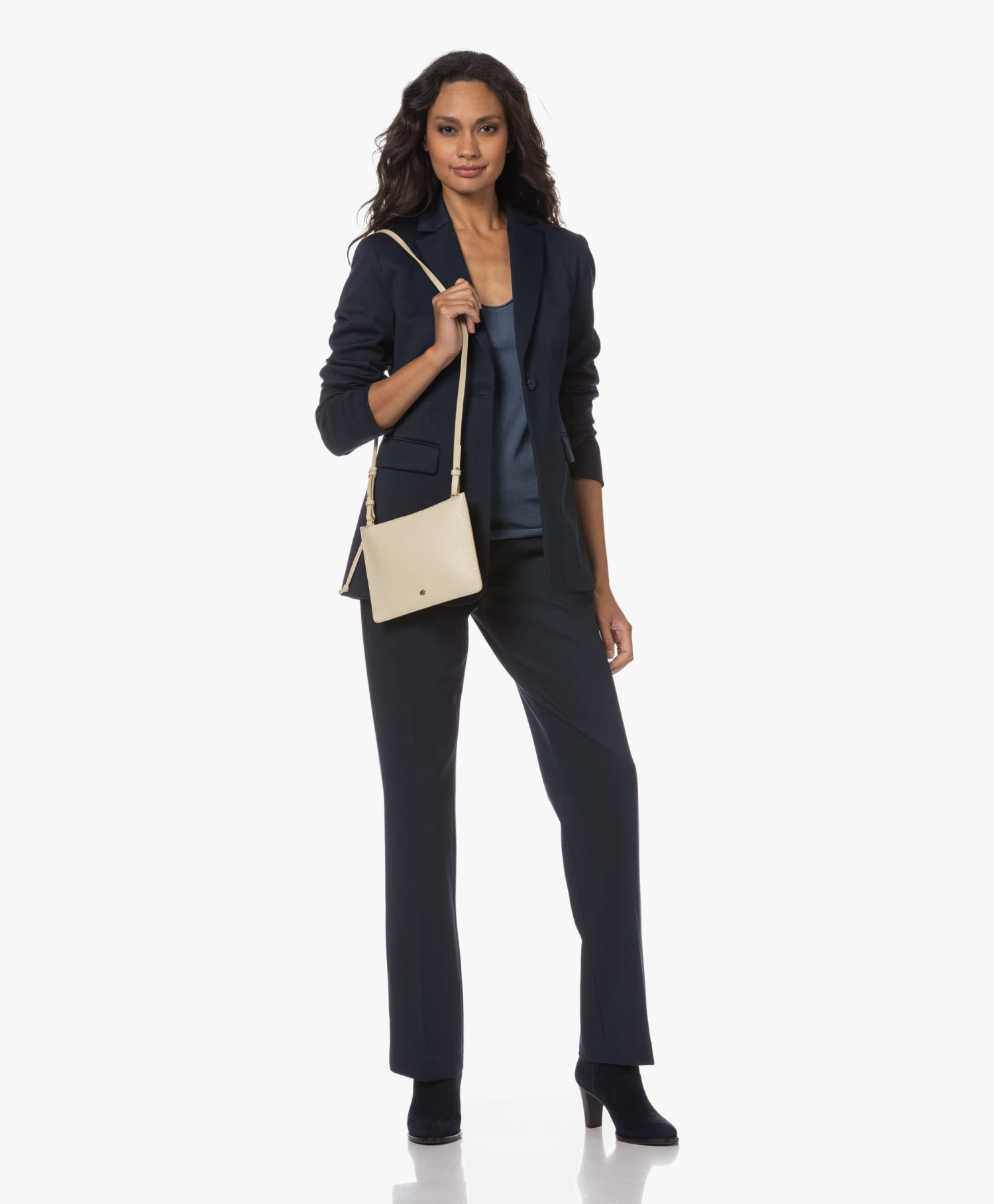 Panara Suède Enkellaars Met Hak - Donkerblauw 2 Panara Suède Enkellaars Met Hak - Donkerblauw - Afbeelding 2