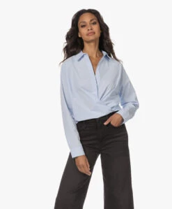 No Man'S Land Katoenen Raglan Overhemdblouse - Powder Blue -Mode Kleding 230802 cb0f225c 81ff 4e58 a6aa 1f678671a179