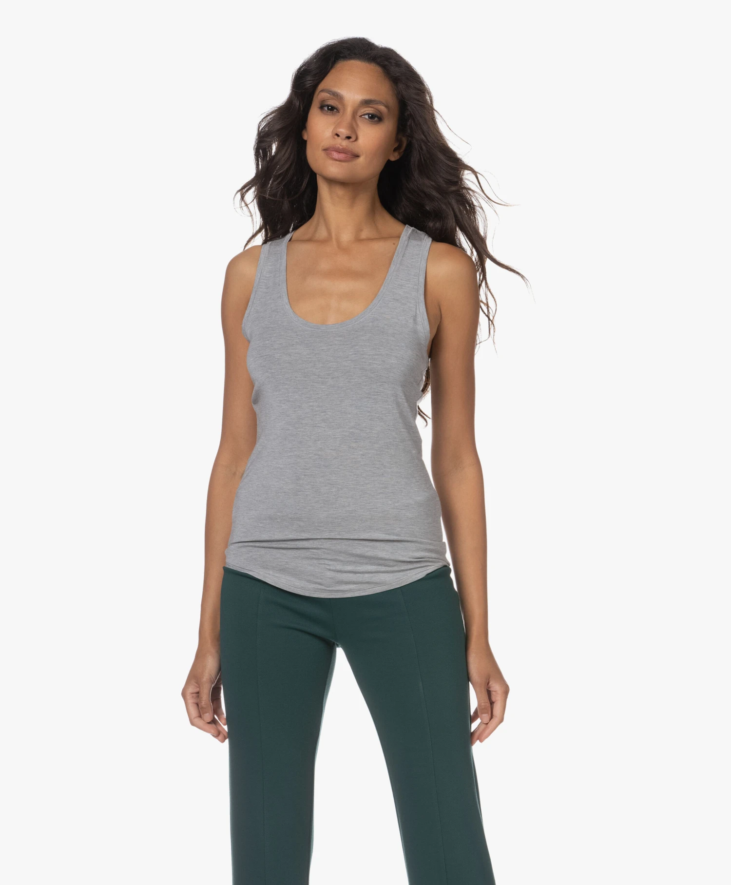 Hanro Modal Yoga Tanktop - Grit Melange 8 Hanro Modal Yoga Tanktop - Grit Melange - Afbeelding 8