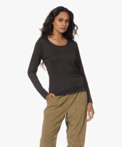 No Man'S Land Jersey Longsleeve T-Shirt - Dark Mocha