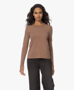 American Vintage Gamipy Katoenen Longsleeve - Cocoa -Mode Kleding 230802 f031a2a8 cfea 4a5e 8e32 ead17a3129ae