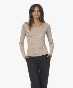 No Man'S Land Jersey Longsleeve T-Shirt - Soft Oat -Mode Kleding 230803 5917d575 7619 4481 b463 fca57f74b8d2