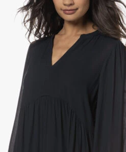 By-Bar Ravi Twill Jurk Met Driekwartmouwen - Midnight -Mode Kleding 230808 16453655 a415 4323 b512 714f081bf7f3