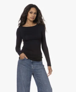 Majestic Filatures Soft Touch Boothals Longsleeve - Marine -Mode Kleding 230808 27bfe0cd e667 4646 a4ea 315fae5aea1a