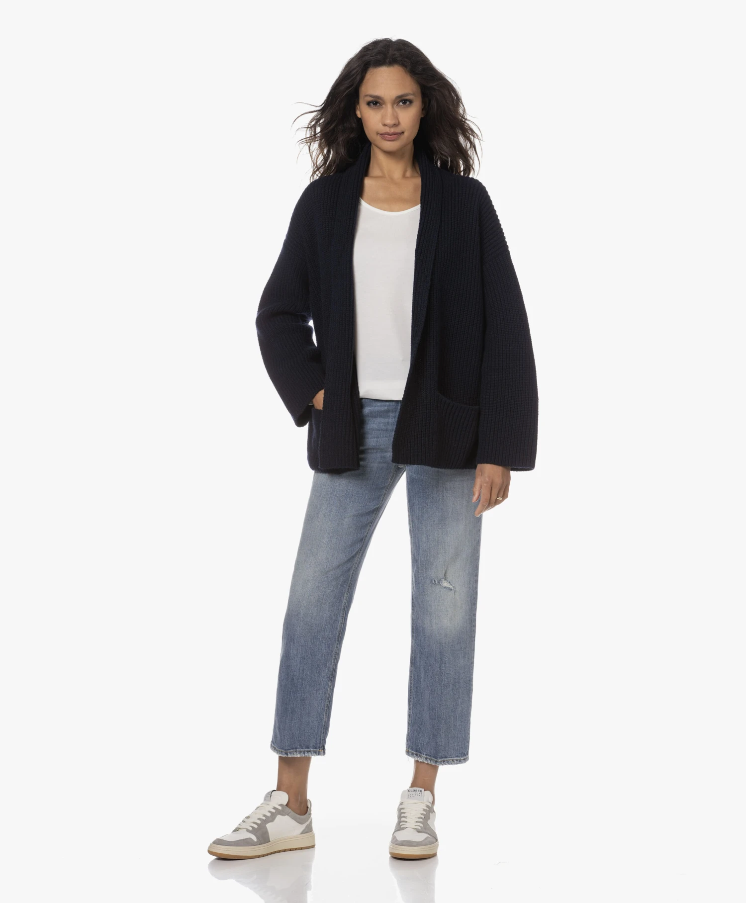 Closed Low-Top Leren Sneakers - Grey Alabaster 5 Closed Low-Top Leren Sneakers - Grey Alabaster - Afbeelding 5