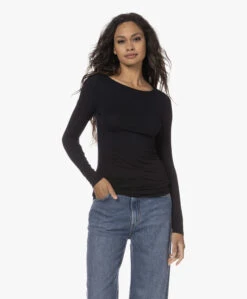 Majestic Filatures Soft Touch Boothals Longsleeve - Marine