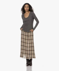 Diega Jabo Geruite Maxi Rok - Multi Bruin -Mode Kleding 230808 ac6c1eef 9f4d 4bbb 90db c32561fb2a23