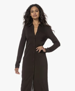Filippa K Jersey Maxi Blousejurk - Dark Chocolate -Mode Kleding 230808 bc4ddfb8 f5e5 410e b680 89498c071b83