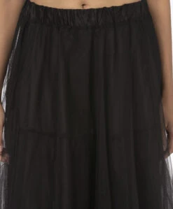 No Man'S Land Tulen Midi Rok - Zwart -Mode Kleding 230808 d18b724f 243e 4180 894b b2eb854e8500