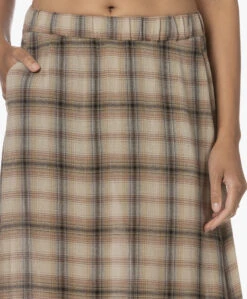 Diega Jabo Geruite Maxi Rok - Multi Bruin -Mode Kleding 230808 d4359547 3238 419e 8376 eef4ad8d50c3