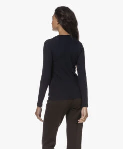 Belluna Forever Katoen-Cashmere Longsleeve - Navy -Mode Kleding 230809 05f3d18e 1ab3 4d67 811c ad221d23b640