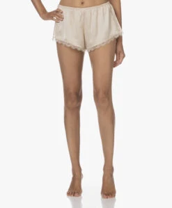 Love Stories Apollo Satijnen Shorts Met Kant - Off-White