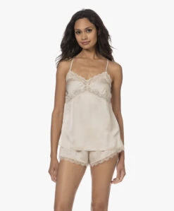 Love Stories Pandora Satijnen Camisole Met Kant - Off-White