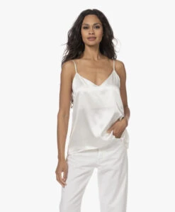 By Dariia Day Mulberry Zijden Camisole - Powder White -Mode Kleding 230809 fb707bab c0b8 408e 9614 c148c3a87573