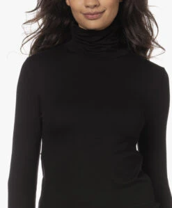 Majestic Filatures Viscose Soft Touch Jersey Colshirt - Zwart -Mode Kleding 230810 6bce2a5f ca10 4fa2 86e4 e1685a3eb307