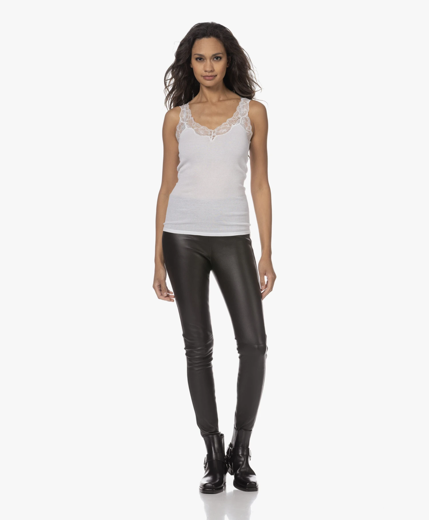 Hanro Lace Delight Top - Wit 6 Hanro Lace Delight Top - Wit - Afbeelding 6