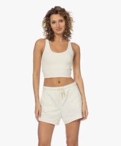 Deblon Sports Sarah Tech Jersey Cropped Top - Off-White -Mode Kleding 231603 00c6972a 96ca 4a22 b395 69a450233361