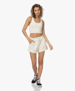 Deblon Sports Sarah Tech Jersey Cropped Top - Off-White -Mode Kleding 231603 7a648b6f 8528 4925 821b dfe6ed80231a