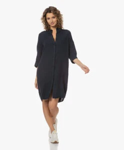 Penn&Ink N.Y Linnen Blousejurk - Navy -Mode Kleding 231603 7bcbfc69 0669 4489 acb7 1ddb32e208d9