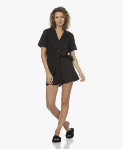 Skin Kyoto Katoenen Terry Slippers - Zwart -Mode Kleding 231603 cbd41f74 0bb2 4e98 aea8 d93231a7c102