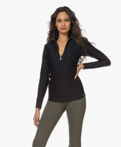 Deblon Sports Rosy Bee Longsleeve Met Rits - Zwart