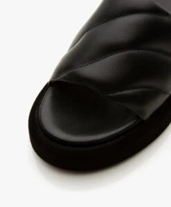 Atp Atelier Bergamo Nappa Leren Sandalen Met Plateauzool - Zwart -Mode Kleding 29ca566b 518b 4fa9 8839 601a9566ff3b 1034