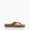 Sleepers Tapered Platform Teenslippers Van Natuurlijk Rubber - Zand