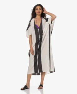 Su Paris Lida Gestreepte Herringbone Kaftan - Zwart -Mode Kleding 30763fbb 0c51 417a a702 b516c93c1a68 44