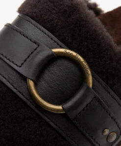 See By Chloé Gema Faux Lammy Mules - Donkerbruin -Mode Kleding 31648b8b 7934 493c 8a48 098669d3a897 01