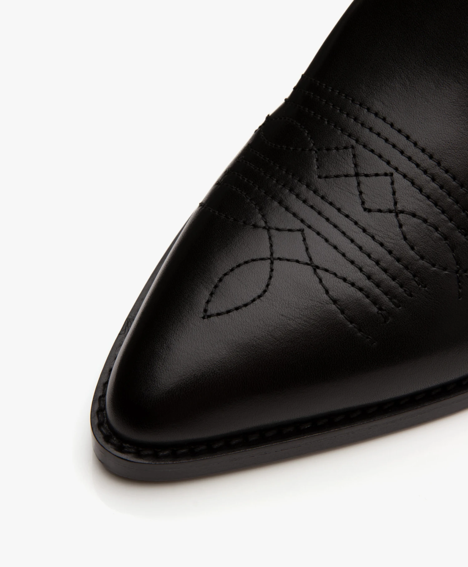 Closed Hoge Leren Cowboy Laarzen - Zwart 4 Closed Hoge Leren Cowboy Laarzen - Zwart - Afbeelding 4