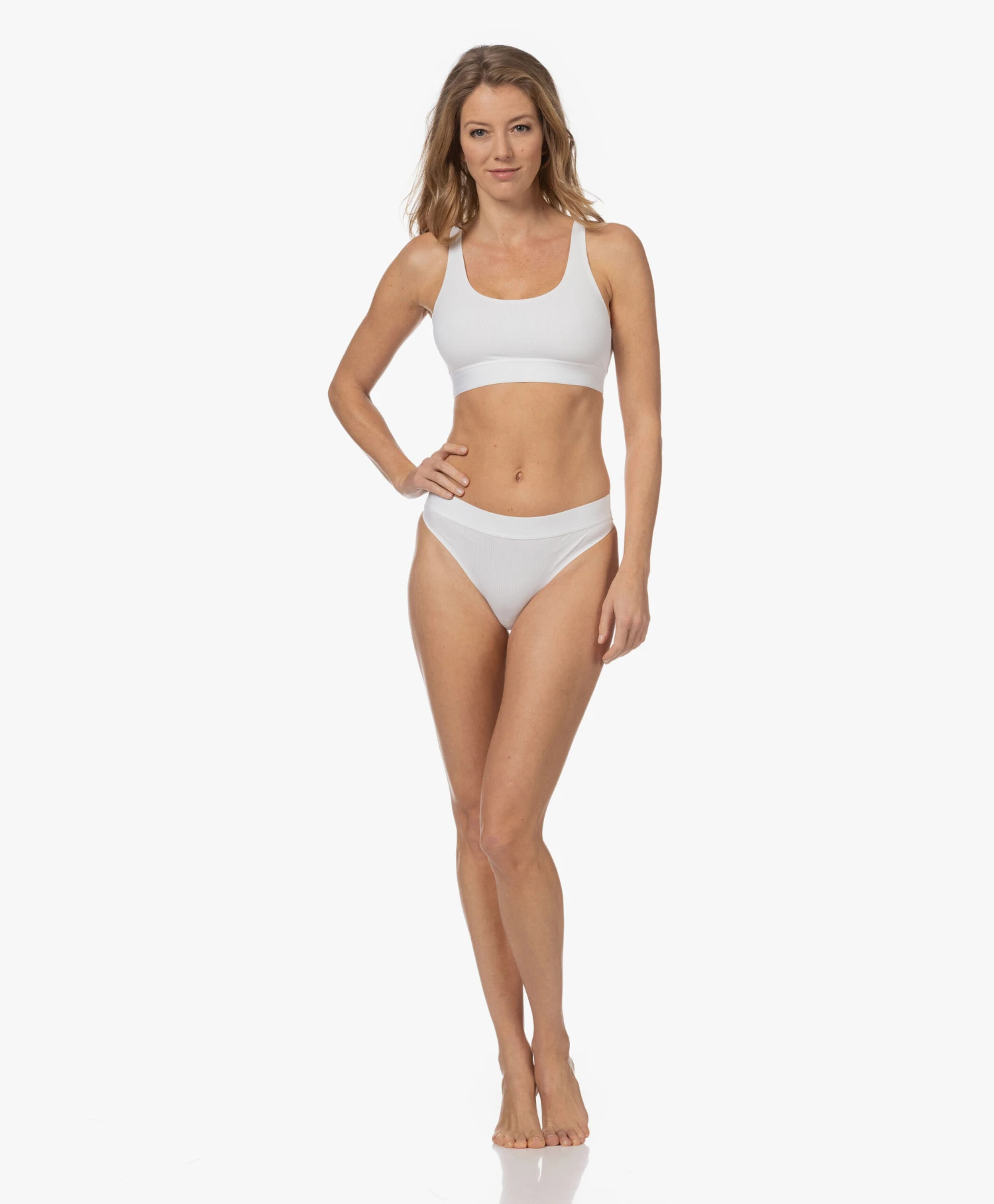 Wolford Beauty Cotton Rib String - Pearl 13 Wolford Beauty Cotton Rib String - Pearl - Afbeelding 13