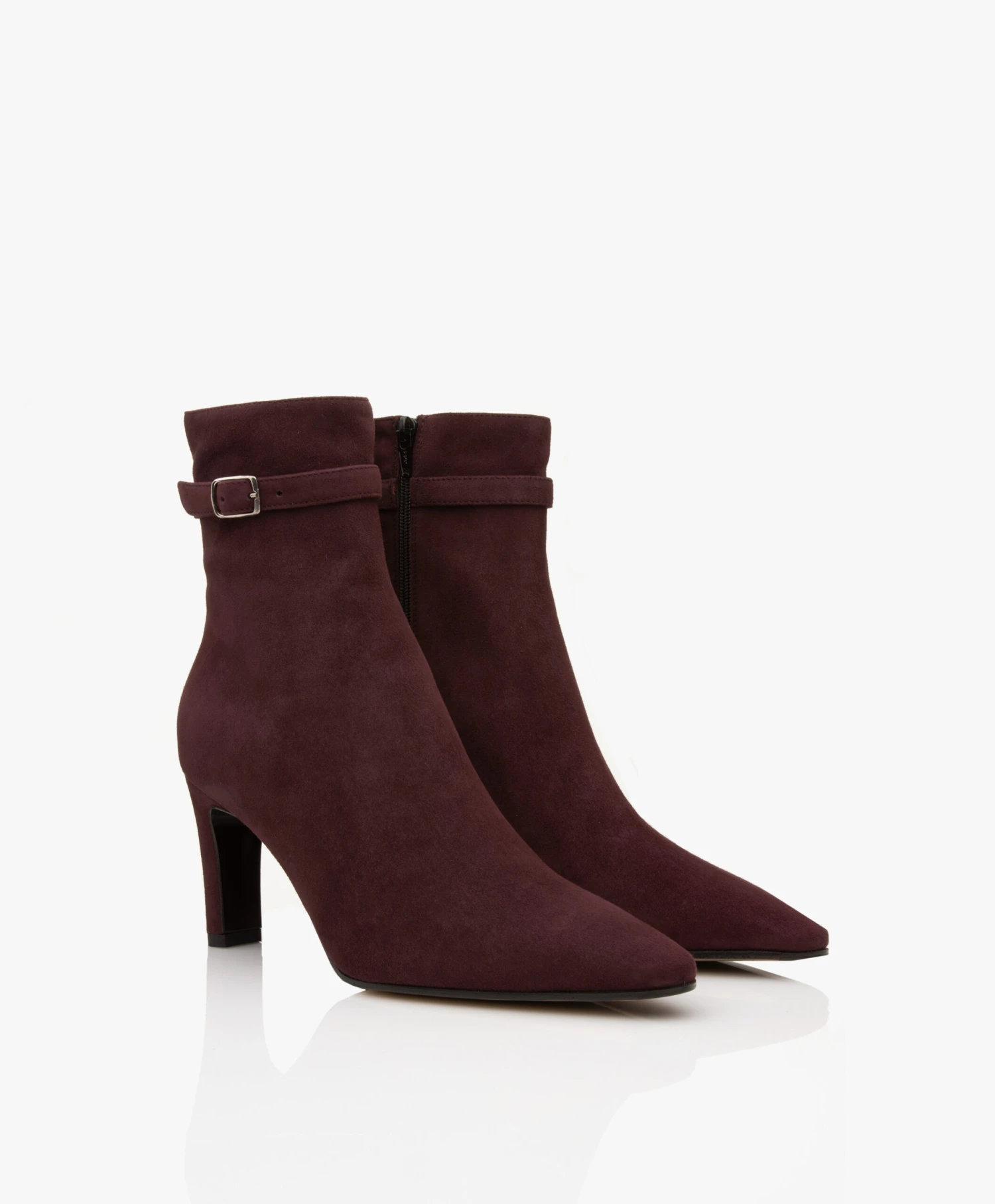 Panara Suède Leren Enkellaarzen - Melanzana 4 Panara Suède Leren Enkellaarzen - Melanzana - Afbeelding 4