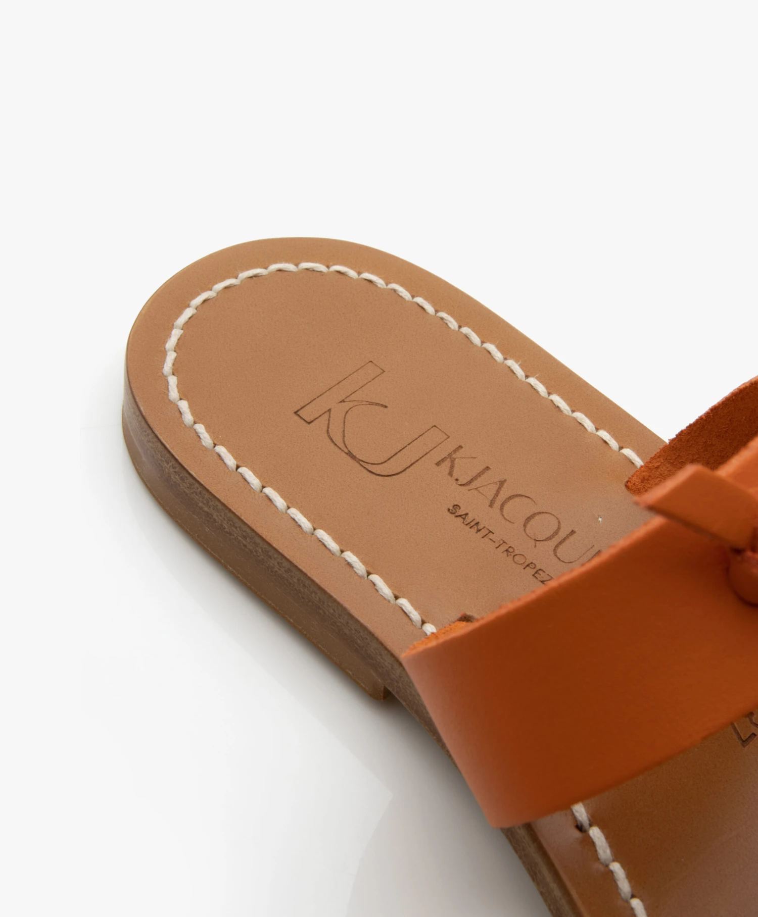 K. Jacques St. Tropez Ganges Leren Teensandalen - Mandarine 10 K. Jacques St. Tropez Ganges Leren Teensandalen - Mandarine - Afbeelding 10