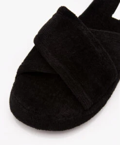 Skin Kyoto Katoenen Terry Slippers - Zwart -Mode Kleding 37a06a0d 9dd0 436f 8e72 3f31589357e9 44